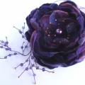 KJgalerija - Sagė-gėlė . Violetinė su šakele.