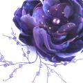 Sagė-gėlė . Violetinė su šakele.