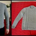 labanaktukee - Vyriškas pilkas megztinis