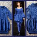 Milra - Mėlyna megzta suknelė