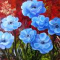 VLabinaite - "Mėlyni anemonai " 50x35