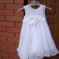 Gurda - Mocherinė balta krikšto suknelė
