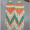 Korundo - Indėnų stiliaus auskarai iš biserio