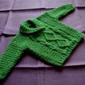 žalias megztinukas
