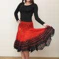 Čigoniškas raudonas išskirtinis sijonas