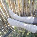 Dramblio kaulo spalvos šiltos kojinytės