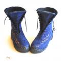 RitaJfelt - Veltinio batai / felted boots BLUE