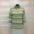 Spalvotas ilgas šiltas megztinukas