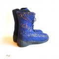 Veltinio batai / felted boots BLUE