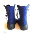 Veltinio batai / felted boots BLUE