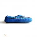 Veltinio šlepetės/ felted slipper BLUE