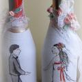 vidosgalerija - Dekoruoti buteliai vestuvėms