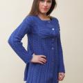 Virbaliukas - Mėlynas susegamas megztinis