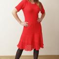 Virbaliukas - Ypatinga raudona elegantiška suknelė