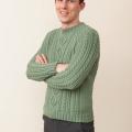 Žalsvas vyriškas megztinis