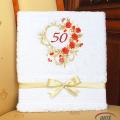 50 metų jubiliejaus proga dovana mamai - siuvinėtas rankšluostis