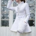 Aliira - Baltas puošnus, kliošinis paltas