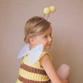 Bitės kostiumas - nerta suknelė, sparneliai ir rageliai