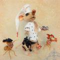 Nertas peliukas - kolekcinis žaislas - Slaptasis nykštukas virtuvės šefas ir mažieji pagalbininkai skruzdėliukai