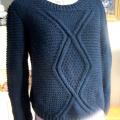teressita - Mėlynas megztinis su pynėm