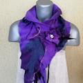 blansyte - Veltas šalikas su sage violetinių atspalvių