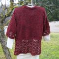Burgundiskas ilgas megztinis