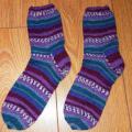 Knitfinity - Margos kojinės violetinės