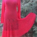 Knitfinity - Ryški raudona suknelė