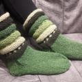 Knitfinity - Žalios vilnonės kojinės