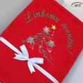 Stebuklinga eglė - Kalėdinių dovanėlių idėja - siuvinėtas rankšluostis