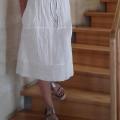 stinga - Balta lino suknelė