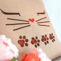 Vardinė siuvinėta dekoratyvinė pagalvėlė - Pėdutės - Kačiukas