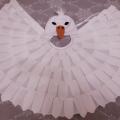 baltabalta - Žąsino, žąsies, balto paukščio vaikiškas karnavalinis kostiuma