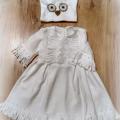 Baltos pelėdos karnavalinis kostiumas mergaitei +-110 -116 cm