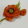 blansyte - Velta gėlė " Oranžinė aguona"