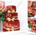 Dovana medvilninių vestuvių proga - rankšluosčių tortas