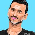 Grupės "Depeche mode" nario David Gahan portretas