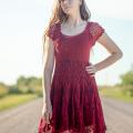 Knitfinity - Bordo suknelė