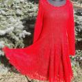 Knitfinity - Skaisčiai raudona suknelė