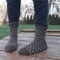 Knitfinity - Taškuotos vilnonės kojinės