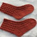 Knitfinity - Terakotos spalvos  kojinės