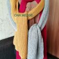 Ona - Šalikai įvairių spalvų megzti virbalais ilgi