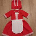 Raudonkepuraitės kostiumas mergaitei