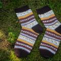 Rudeninių spalvų kojinės