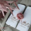 Siuvinėtos servetėlės vestuvėms - pelenų rožė