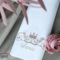 Urtestekstile - Siuvinėtos servetėlės vestuvėms - pelenų rožė