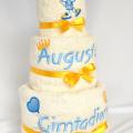 Urtestekstile - Tortas iš rankšluosčių "Gimtadienio tortas" - pirmajam gimtadieniui