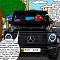 Vienaturtis - Batuotas Katinas davė savo visureigį "Mercedes" pavairuoti burtininkui Tukuručiui