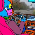 Vienaturtis - Batuotas Katinas vairuoja per Kupiškį, gatvėmis savo "Mercedesą Geliką"