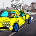Vienaturtis - Chuliganas Redas važiuoja per Kupiškio miestą, vairuodamas savo prabangų "Bugatti"